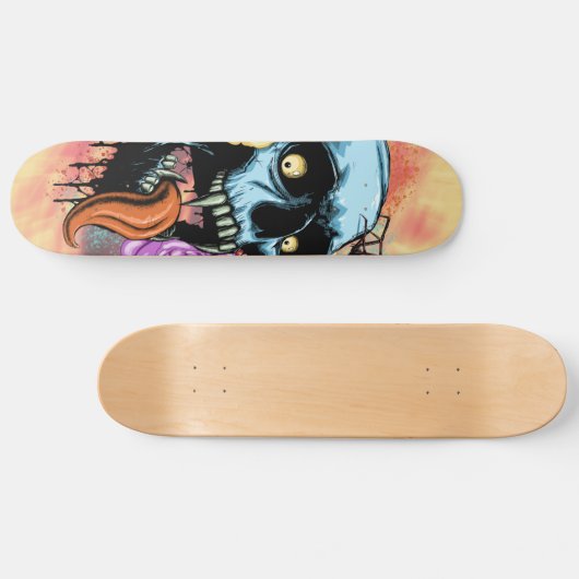 Vampire Skull Skateboard (Horizontal)