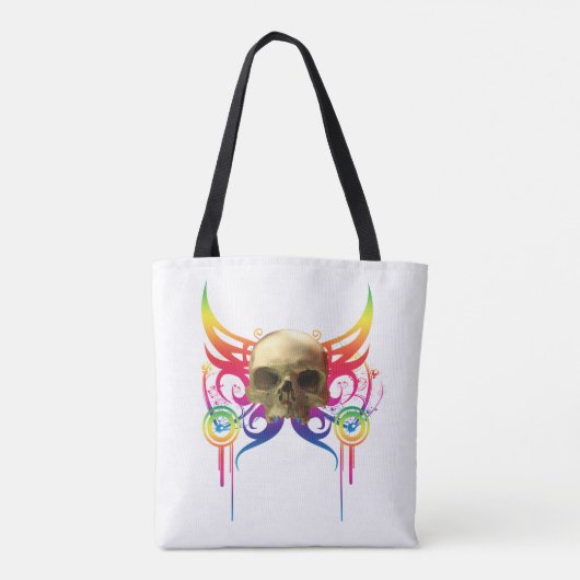 Vampire Skull Tote Bag Tasche (Rückseite)