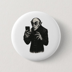 Vampire Smartphone Nosferatu Selfie Count Orlok Ha Button