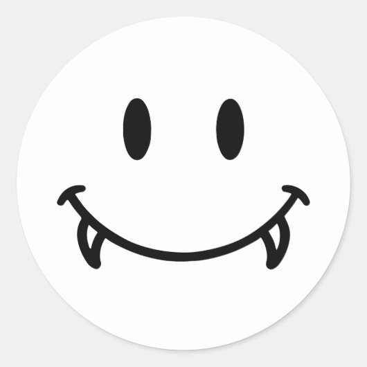 Vampire Smile Runder Aufkleber (Vorderseite)