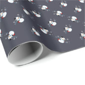 Vampire Snowman Geschenkpapier (Rolleneckpunkt)