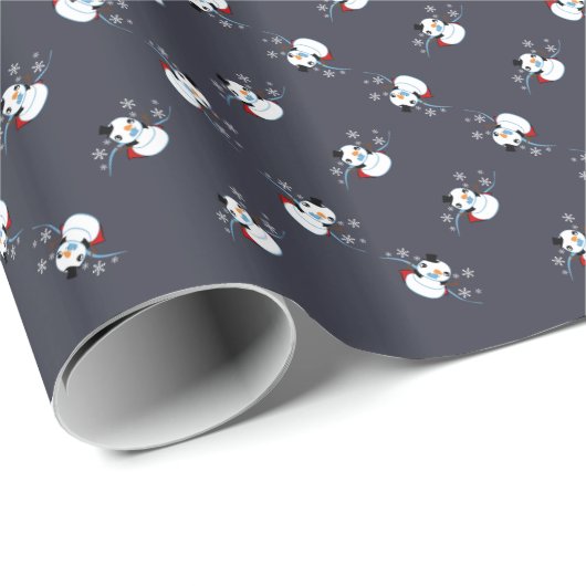 Vampire Snowman Geschenkpapier (Rolleneckpunkt)