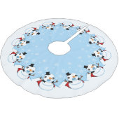 Vampire Snowman Polyester Weihnachtsbaumdecke (Schrägansicht)