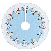 Vampire Snowman Polyester Weihnachtsbaumdecke (Vorderseite)