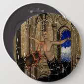 Vampire Spiders Web Pinback Button (Vorne & Hinten)