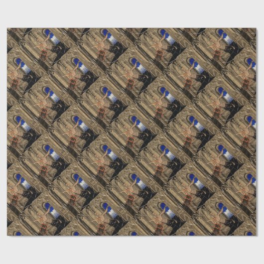 Vampire Spiders Web Wrapping Paper Geschenkpapier (Flach)