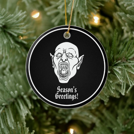 Vampire Spooky Dracula Keramik Ornament (Baum)