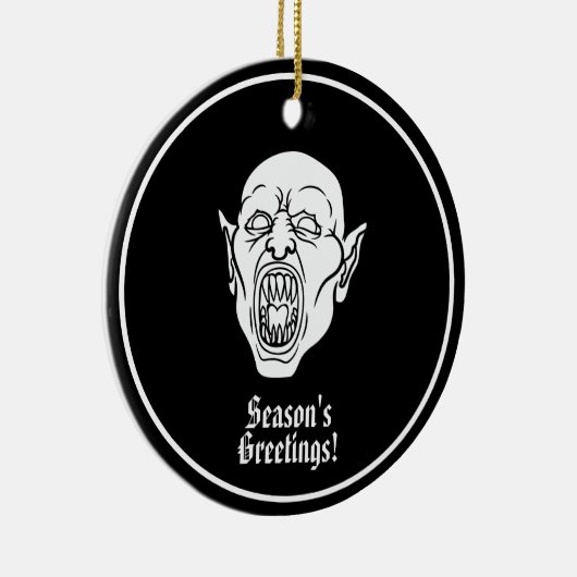 Vampire Spooky Dracula Keramik Ornament (Rechts)