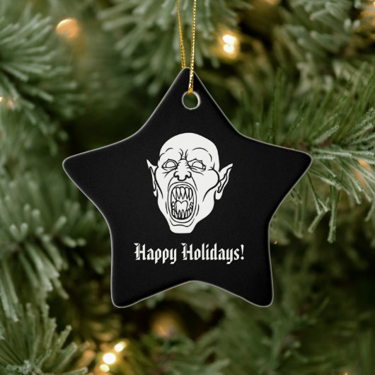 Vampire Spooky Horror Dracula Keramik Ornament (Baum)