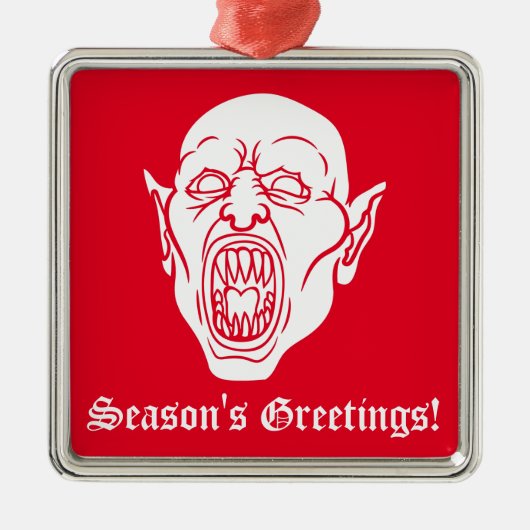 Vampire Spooky Horror Movie Dracula Ornament Aus Metall (Vorne)