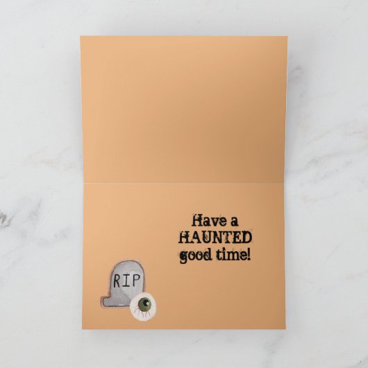 Vampire Spuk House Halloween Karte (Innenseite)