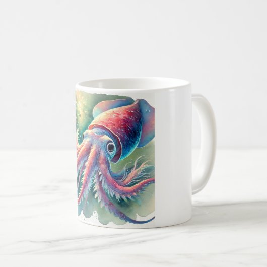 vampire squid 171024AREF124 - Watercolor Kaffeetasse (VorderseiteRechts)