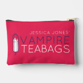 Vampire Teabags Pink Funny Name Periode Zubehörtasche (Rückseite)