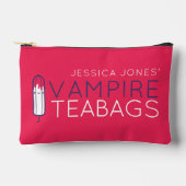 Vampire Teabags Pink Funny Name Periode Zubehörtasche (Vorderseite)