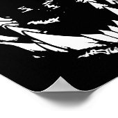 Vampire Teeth Fangs Gothic Horror Halloween Grunge Poster (Ecke)
