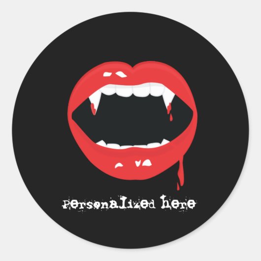 Vampire Teeth Halloween Dracula Fangs Sticker (Vorderseite)