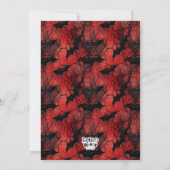 Vampire Teeth Halloween Red Blood Costume Party Einladung (Rückseite)