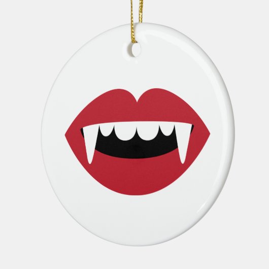 Vampire Teeth Keramik Ornament (Links)