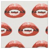 Vampire Teeth Red Lips Mouth Stoff (Nahaufnahme)