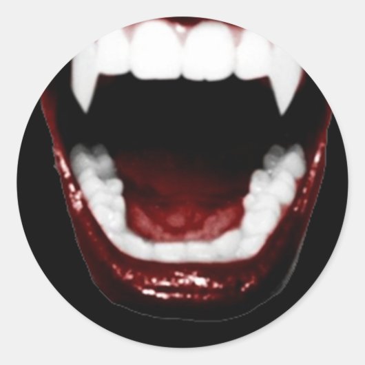 "Vampire Teeth" Runder Aufkleber (Vorderseite)