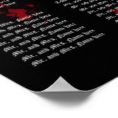 Vampire Thema Hochzeit Gasttisch-Chart Poster (Ecke)