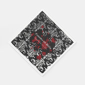 Vampire thematische Hochzeit elegant Goth Serviette (Ecke)