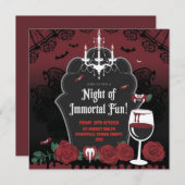 Vampire-Themed Halloween-Einladung Einladung (Vorne/Hinten)