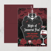 Vampire-Themed Halloween-Einladung Postkarte (Vorne/Hinten)