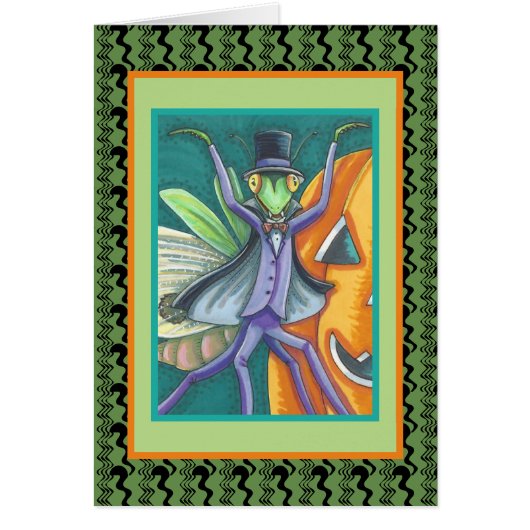 VAMPIRE TRANSYLVANIA MANTIS HALLOWEEN CARD Verse (Vorne)