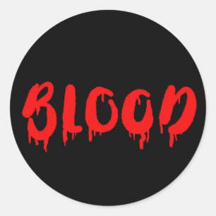 Vampire trinken Blut Halloween-Etikett Runder Aufkleber