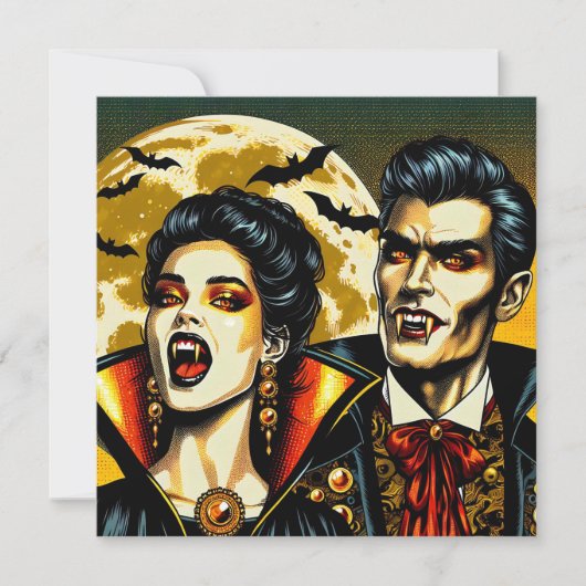 Vampire und Fledermäuse Halloween-Party (Vorderseite)