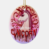 Vampire Unicorn Keramik Ornament (Rechts)