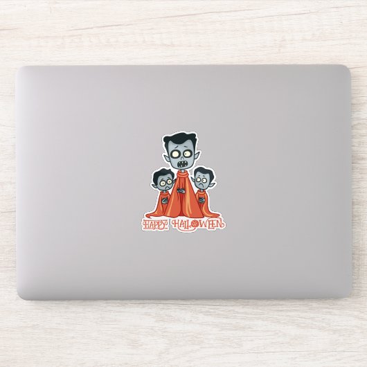 Vampire Vater und Vampire Kinder Aufkleber (Computer)
