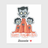 Vampire Vater und Vampire Kinder Aufkleber (Blatt)