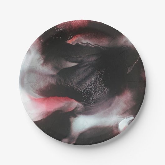 Vampire Vengeance Party Teller | Rot, dunkel (Vorderseite)