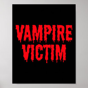 Vampire Victim Halloween Kostüm Lazy Disguise Poster