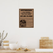 Vampire Warning Poster. Halloween-Party. Poster (Küche)