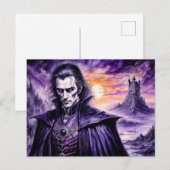 Vampire Warrior in Ruine City Postkarte (Vorne/Hinten)