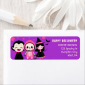 Vampire Witch Skeleton Halloween Rücksendeadresse (Insitu)