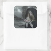 Vampire & Witchcraft Quadratischer Aufkleber (Tasche)