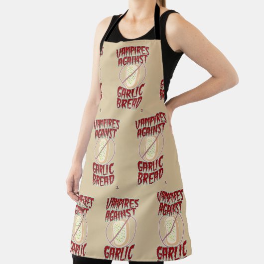 Vampire Wollte kein Knoblauchbrot Halloween Schürze (InSitu)