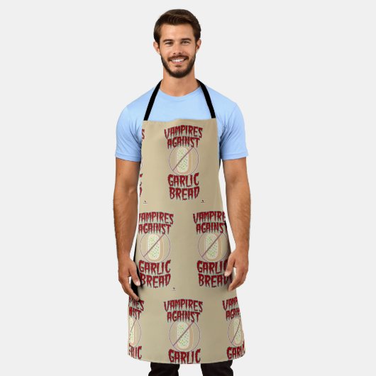 Vampire Wollte kein Knoblauchbrot Halloween Schürze (Getragen)
