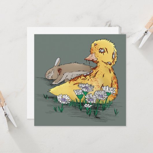 Vampire-Zombie-Osterherling Karte (Vorderseite/Rückseite Beispiel)