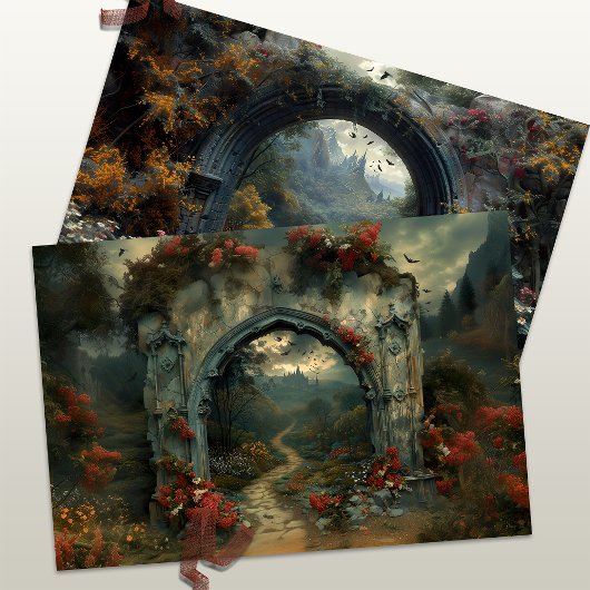 Vampirecore Dracula Castle Halloween | gotisch Geschenkpapier Set