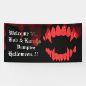 Vampires Bite Halloween-Party Banner (Horizontal)