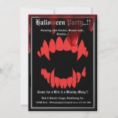 Vampires Bite Halloween-Party Einladung (Vorderseite)
