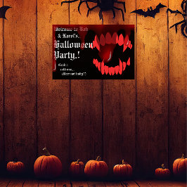 Vampires Bite Halloween-Party Poster