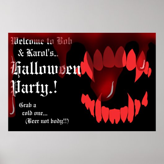 Vampires Bite Halloween-Party Poster (Vorne)