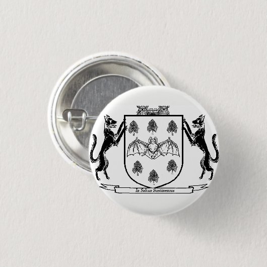 Vampire's Coat of Arms Button Abzeichen (Vorne & Hinten)