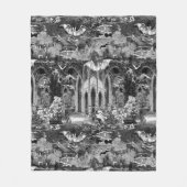 Vampire's Crypt Graves Skulls Fledermäuse Gotische Fleecedecke (Vorderseite)